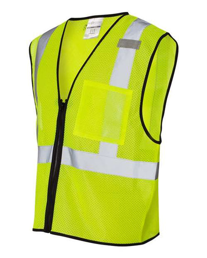 Kishigo Unisex Single Pocket Zipper Mesh Class 2 Vest - Side