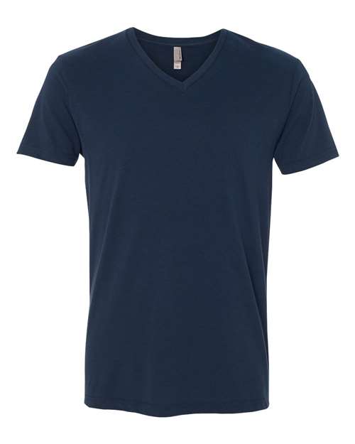 Next Level Unisex Sueded V-Neck Tee - Midnight Navy Front