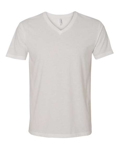 Next Level Unisex Sueded V-Neck Tee - White Front