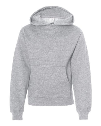 Independent Trading Co. Youth Midweight Hooded Sweatshirt - Grey Heather Front