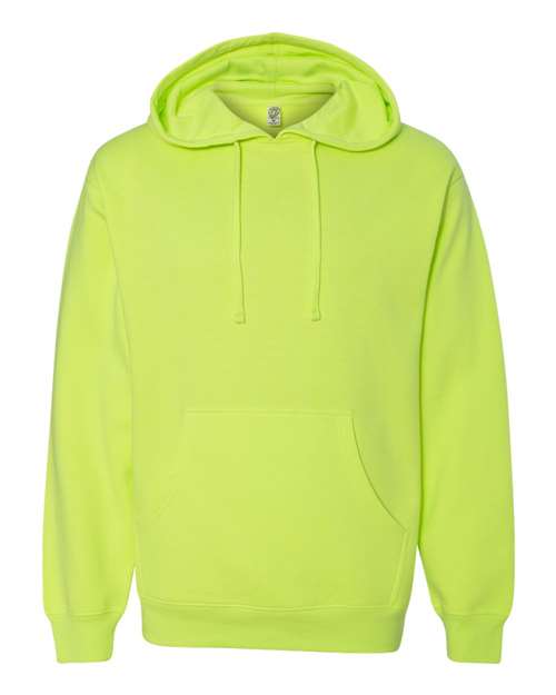Independent Trading Co. Unisex Midweight Hooded Sweatshirt - Safety Yellow Front