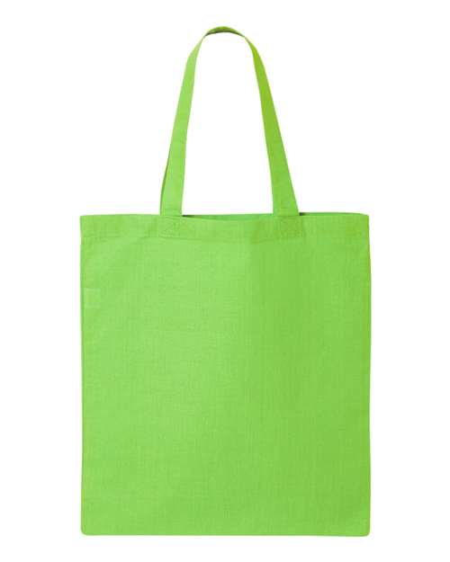 Q-Tees Economical Tote - Lime Front
