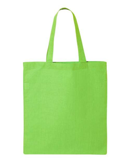 Q-Tees Economical Tote - Lime Front