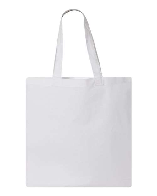 Q-Tees Economical Tote - White Front