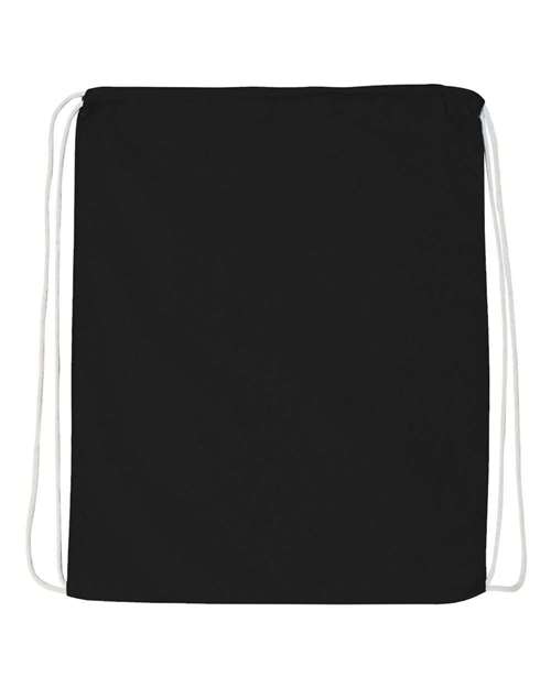 Q-Tees Economical Cotton Drawstring Bag - Back