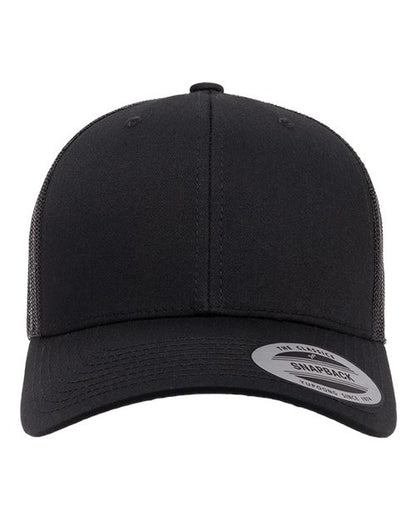 YP Classics Retro Trucker Cap - Black Front