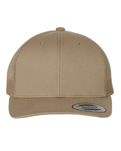 YP Classics Retro Trucker Cap - Khaki Front