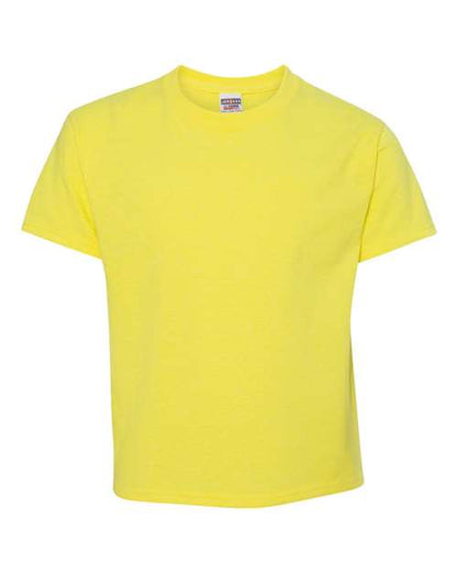 JERZEES Youth Dri-Power® 50/50 T-Shirt - Neon Yellow Front