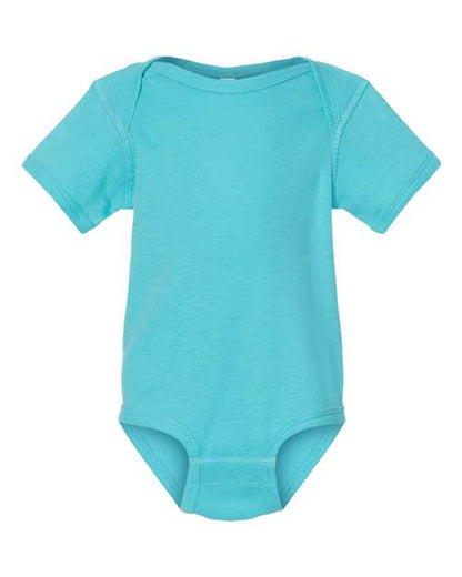 Rabbit Skins Infant Baby Rib Bodysuit - Caribbean Front