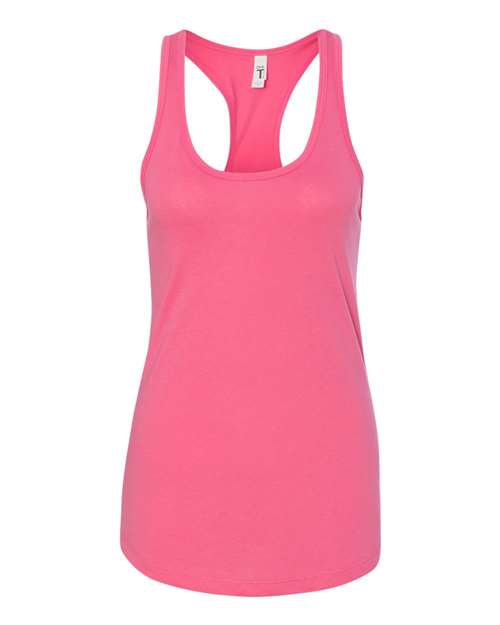 Next Level Women's Ideal Racerback Tank - Hot Pink Front