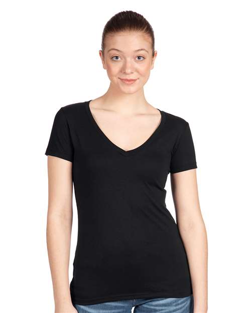 Next Level Women's Ideal V-Neck Tee - Model Front