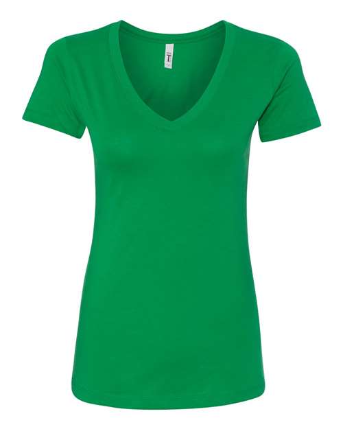 Next Level Women's Ideal V-Neck Tee - Kelly Green Front