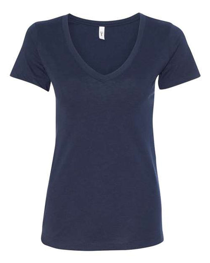 Next Level Women's Ideal V-Neck Tee - Midnight Navy Front