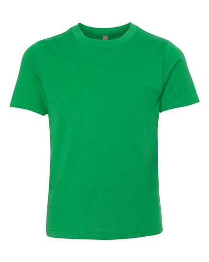 Next Level Youth Cotton Tee - Kelly Green Front