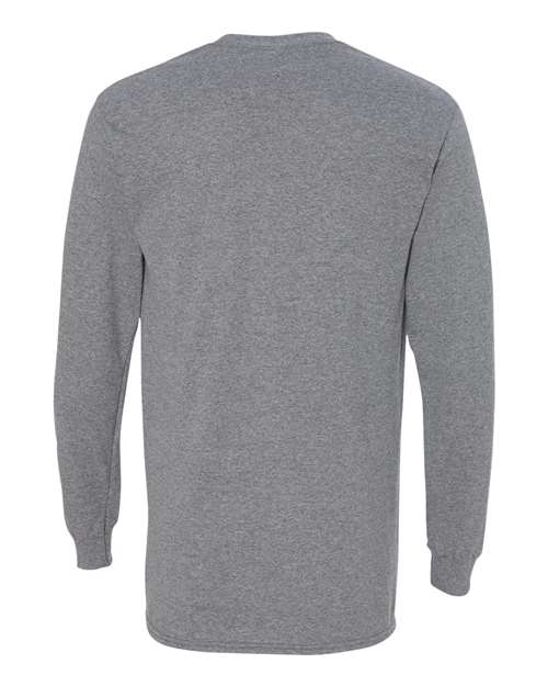 Unisex Heavy Cotton™ Long Sleeve T-Shirt - Graphite Heather Back