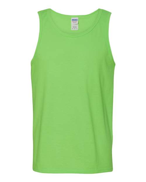 Gildan Unisex Heavy Cotton™ Tank Top - Neon Green Front