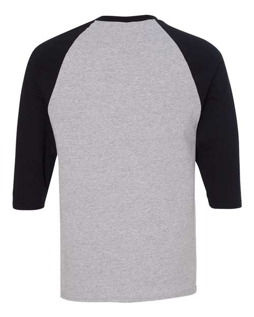 Gildan Unisex Heavy Cotton™ Raglan Three-Quarter Sleeve T-Shirt - Back