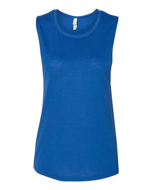 BELLA + CANVAS Women's Flowy Scoop Muscle Tank - True Royal Front