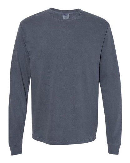Comfort Colors Unisex Garment-Dyed Heavyweight Long Sleeve T-Shirt - Denim Front