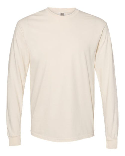 Comfort Colors Unisex Garment-Dyed Heavyweight Long Sleeve T-Shirt - Ivory Front
