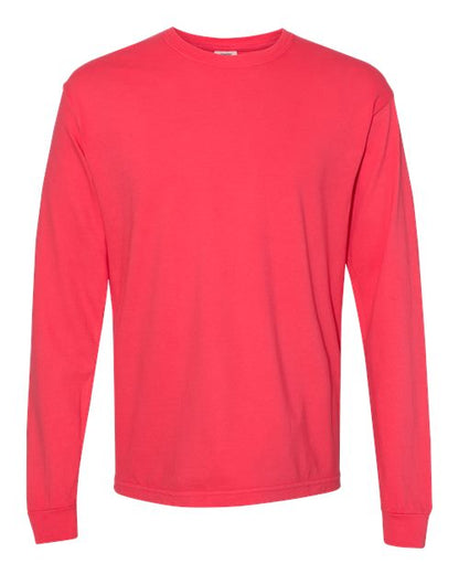 Comfort Colors Unisex Garment-Dyed Heavyweight Long Sleeve T-Shirt - Paprika Front