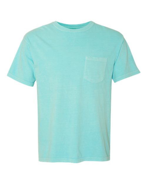 Comfort Colors Unisex Garment-Dyed Heavyweight Pocket T-Shirt - Chalky Mint Front