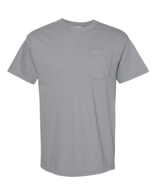 Comfort Colors Unisex Garment-Dyed Heavyweight Pocket T-Shirt - Granite Front