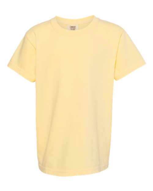 Comfort Colors Youth Garment-Dyed Heavyweight T-Shirt - Butter Front