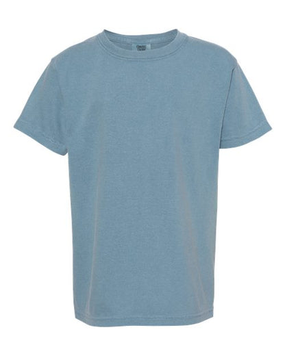 Comfort Colors Youth Garment-Dyed Heavyweight T-Shirt - Ice Blue Front