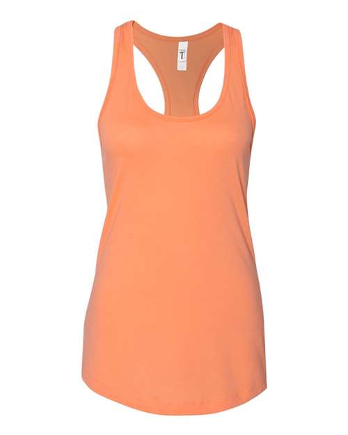 Next Level Women's Ideal Racerback Tank - Light Orange Front