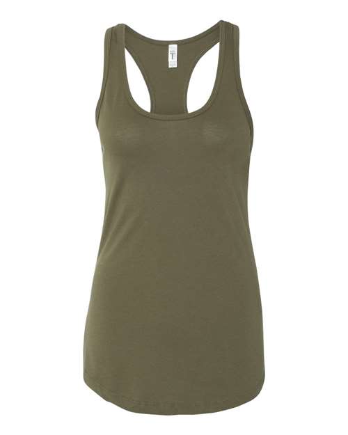 Next Level Women's Ideal Racerback Tank - Military Green Front