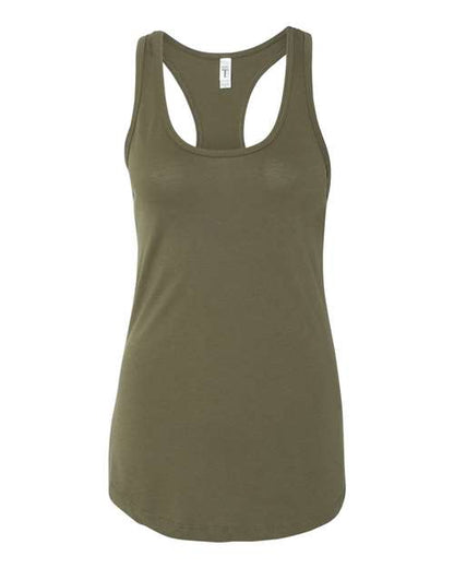 Next Level Women's Ideal Racerback Tank - Military Green Front