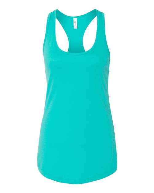 Next Level Women's Ideal Racerback Tank - Tahiti Blue Front