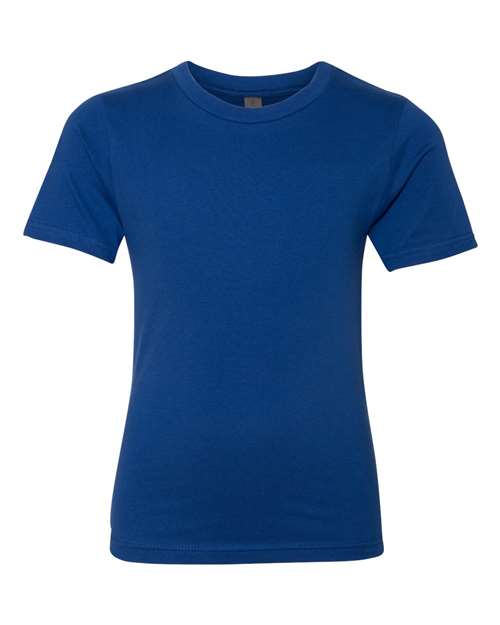 Next Level Youth Cotton Tee - Royal Front
