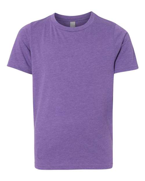 Next Level Youth CVC Tee - Purple Rush Front