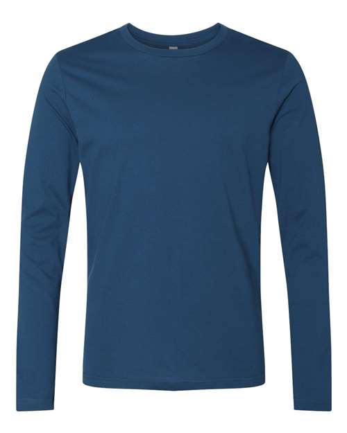 Next Level Unisex Cotton Long Sleeve Tee - Cool Blue Front