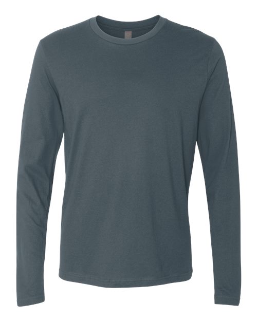 Next Level Unisex Cotton Long Sleeve Tee - Indigo Front