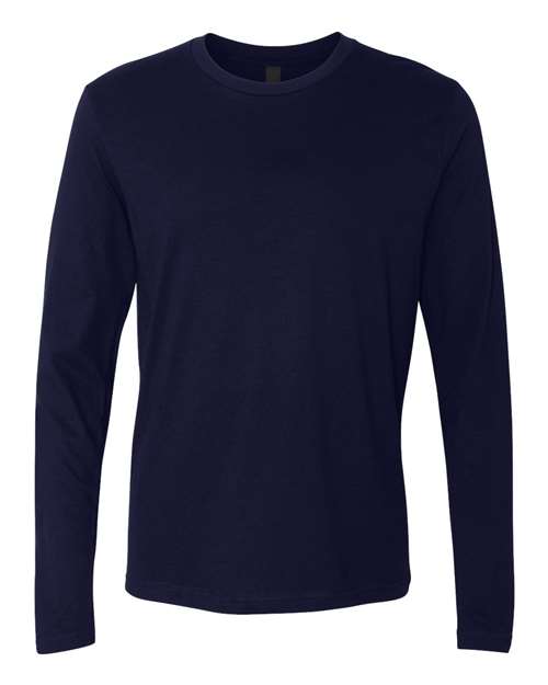Next Level Unisex Cotton Long Sleeve Tee - Midnight Navy Front