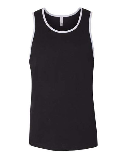 Next Level Unisex Cotton Tank - Black/ Heather Grey Front