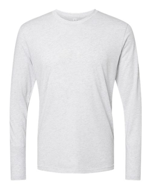 Next Level Unisex Triblend Long Sleeve Tee - Heather White Front
