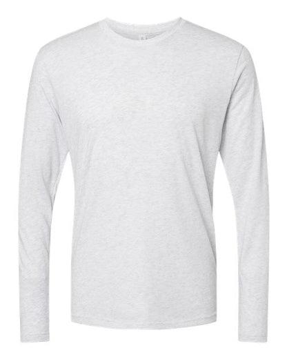 Next Level Unisex Triblend Long Sleeve Tee - Heather White Front
