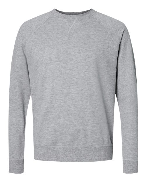 Next Level Unisex Laguna Raglan Crewneck Sweatshirt - Heather Grey Front