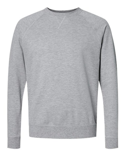 Next Level Unisex Laguna Raglan Crewneck Sweatshirt - Heather Grey Front