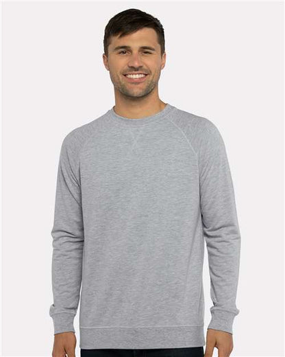 Next Level Unisex Laguna Raglan Crewneck Sweatshirt - Model Front