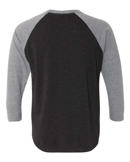 Next Level Unisex Triblend Three-Quarter Raglan Tee - Back