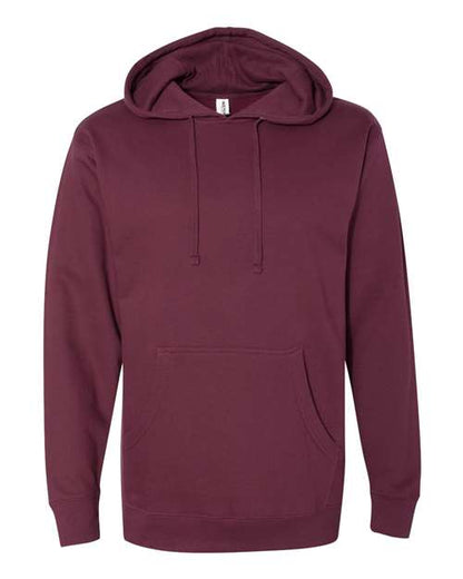 Independent Trading Co. Unisex Midweight Hooded Sweatshirt - Maroon Front