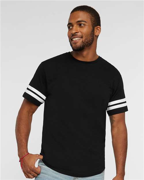 LAT Unisex Football Fine Jersey Tee - Model Front