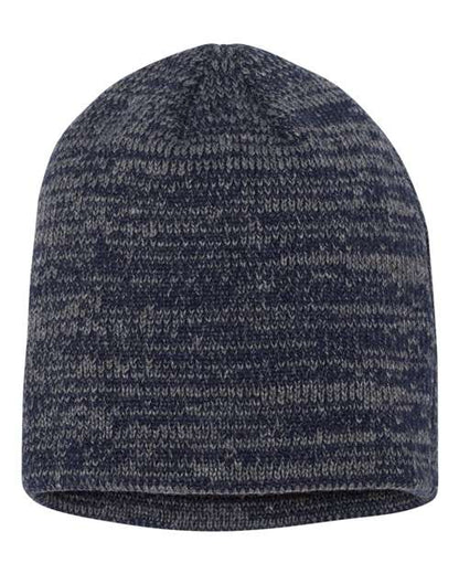Sportsman 8" Marled Beanie - Navy/ Dark Grey Front