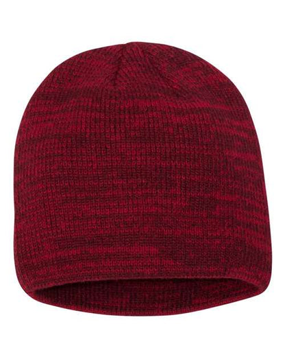Sportsman 8" Marled Beanie - Red/ Maroon Front