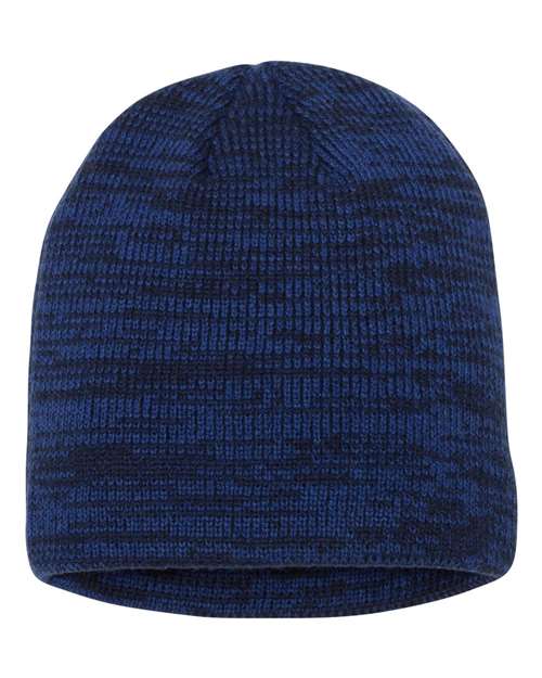 Sportsman 8" Marled Beanie - Royal/ Navy Front